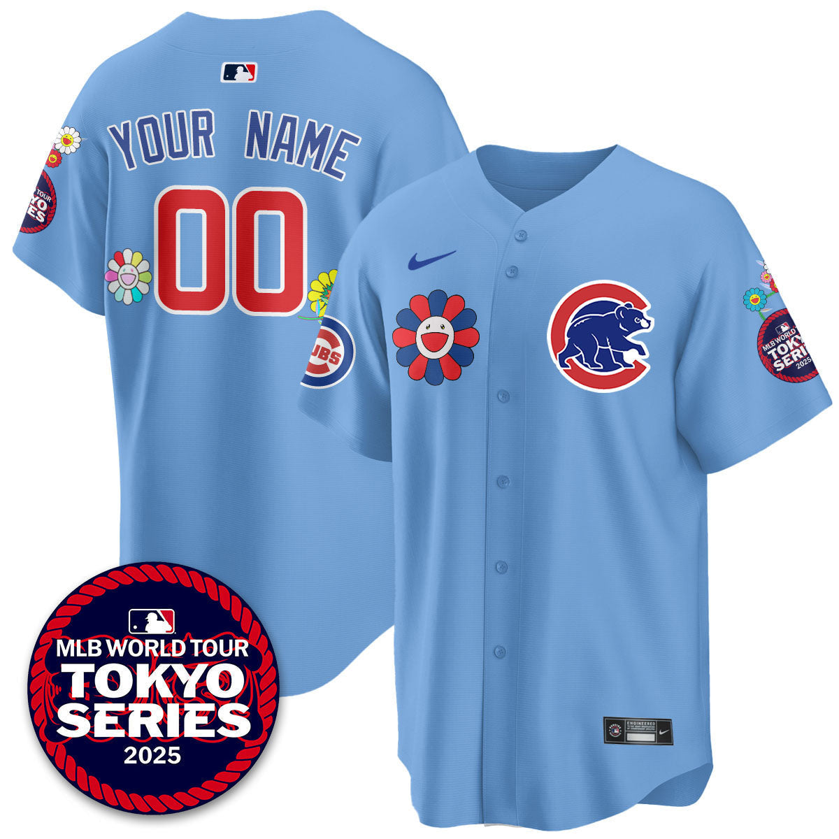 Chicago Cubs 2025 Tokyo Series Vapor Premier Limited Custom Jersey
