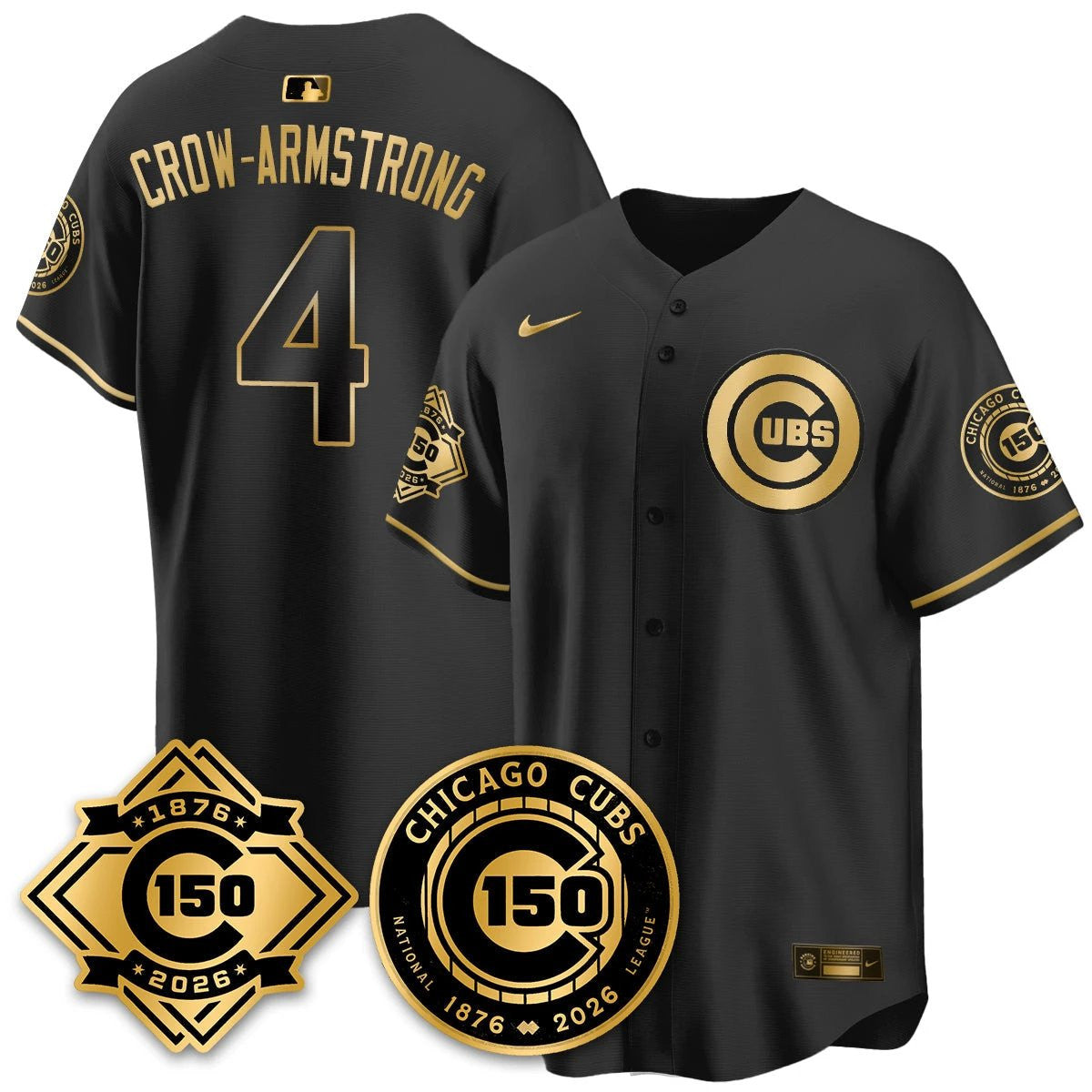 Chicago Cubs Vapor Limited 150Th Anniversary Jersey - Gold