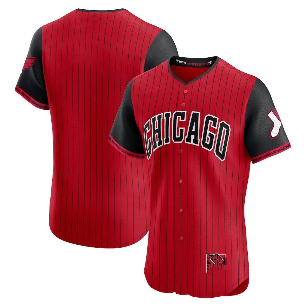 Chicago White Sox 2025 City Connect Baseball J Elite Jersey - Red Black