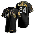 Yoan Moncada #24 Chicago White Sox Brandedition Black Gift White Sox Fans Limited Jersey - Golden