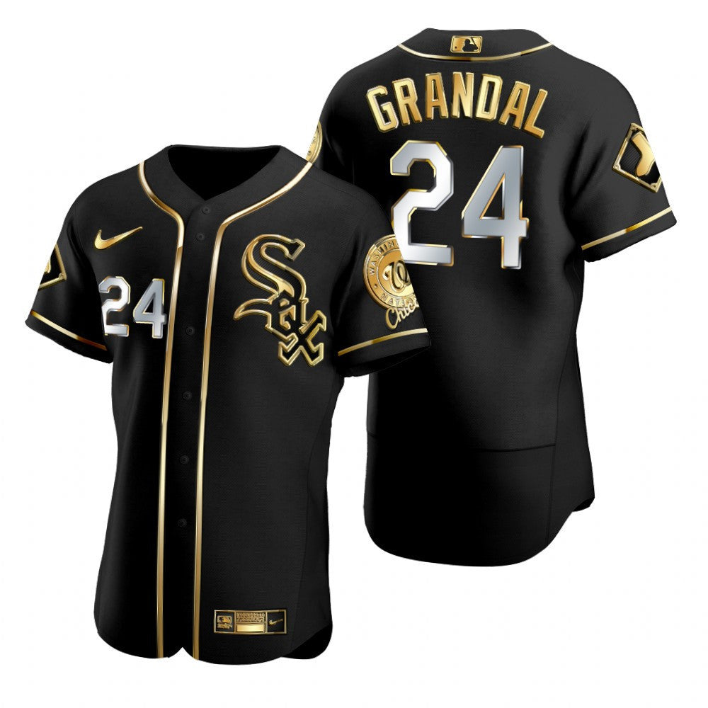 Yoan Moncada #24 Chicago White Sox Brandedition Black Gift White Sox Fans Limited Jersey - Golden