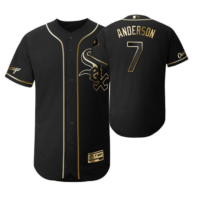 Tim Anderson #7 Chicago White Sox 2019 Brandedition Black Gift White Sox Fans Limited Jersey - Golden