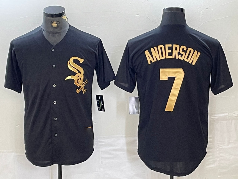 Tim Anderson #7 Chicago White Sox Limited Cool Base Baseball Jersey - Black Gold