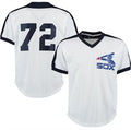 Carlton Fisk #72 Chicago White Sox Mitchell & Ness Cooperstown Mesh Battin Limited Jersey - White