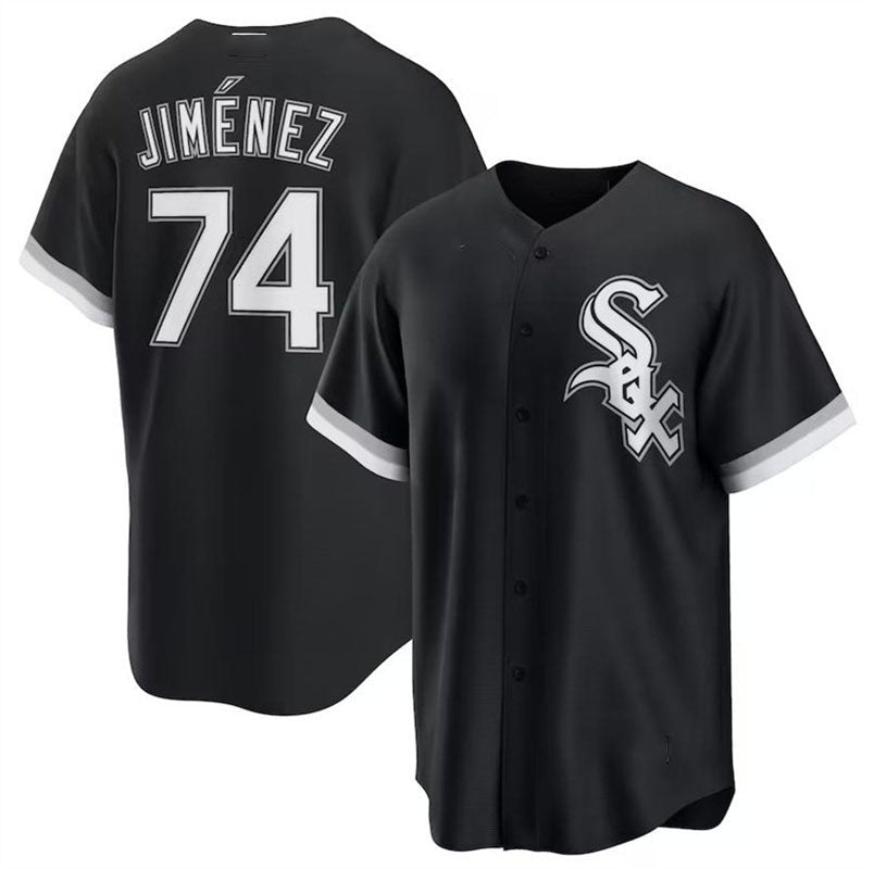 Eloy Jimenez #74 Chicago White Sox Alternate Cooperstown Replic Limited Jersey - Black