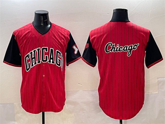 Chicago White Sox 2025 Team Big Logo City Connect Limited Bas Jersey - Red Black