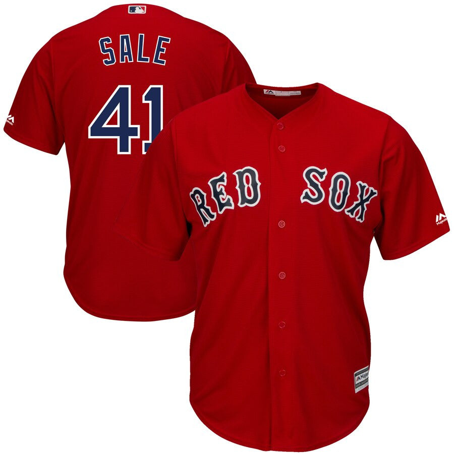 Chris Sale #41 Boston Red Sox Majestic Alternate Limited Cool Base Jersey - Red