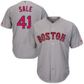 Chris Sale #41 Boston Red Sox Majestic Road Limited Cool Base Jersey - Gray