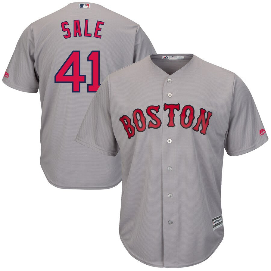 Chris Sale #41 Boston Red Sox Majestic Road Limited Cool Base Jersey - Gray