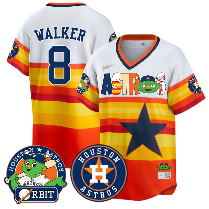 Christian Walker #8 Houston Astros Orbit Vapor Premier Limited C Jersey