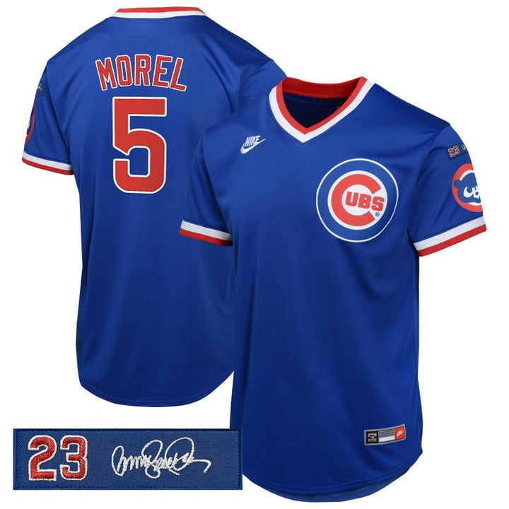 Christopher Morel #5 Chicago Cubs Ryne Sandberg Tribute Patch Limited Jersey