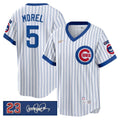Christopher Morel #5 Chicago Cubs Ryne Sandberg Tribute Patch Stripes Limited Jersey