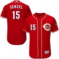 Nick Senzel #15 Cincinnati Reds Majestic Mens Authentic Flex Base Alternate Jersey - Red