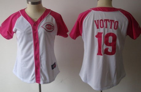 Joey Votto #19 Cincinnati Reds Majestic Womens 2012 Fashion By Athletic Limited Jersey