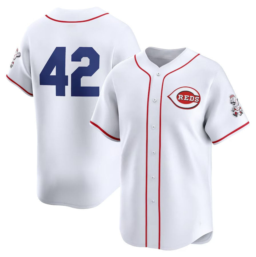 Jackie Robinson #42 Cincinnati Reds 2024 Day Home Stitches Limited Jersey - White