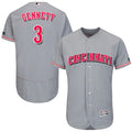 Cincinnati Reds #3 Scooter Gennett Flexbase Authentic Jersey - Grey