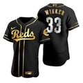 Jesse Winker #33 Cincinnati Reds Brandedition Black Gift Reds Fans Limited Jersey - Golden