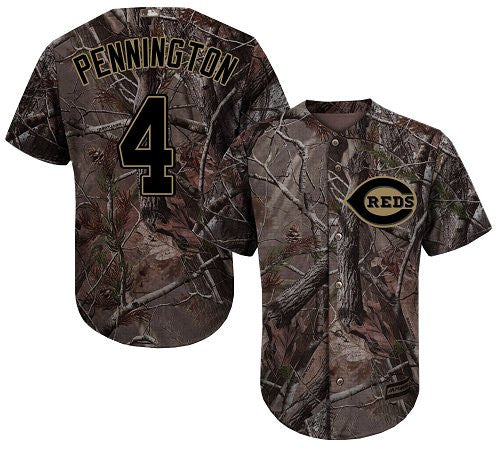 Cliff Pennington #4 Cincinnati Reds Realtree Limited Cool Base Jersey - Camo