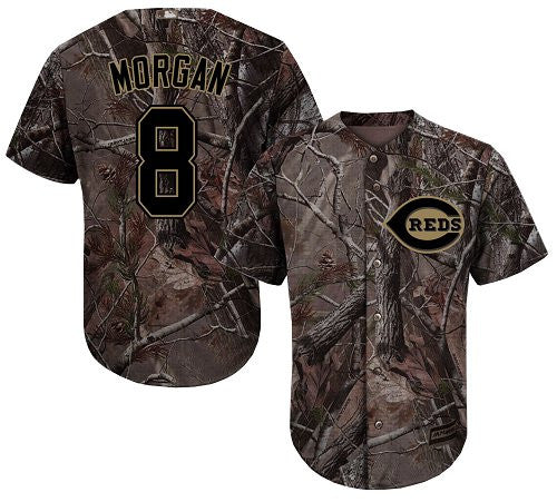 Joe Morgan #8 Cincinnati Reds Realtree Limited Cool Base Jersey - Camo