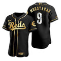 Mike Moustakas #9 Cincinnati Reds Brandedition Black Gift Reds Fans Limited Jersey - Golden