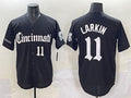 Barry Larkin #11 Cincinnati Reds 'Gothic Queen City Edition' Vapor Premier Jersey - Black