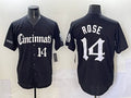 Pete Rose #14 Cincinnati Reds 'Gothic Queen City Edition' Vapor Premier Li Jersey - Black