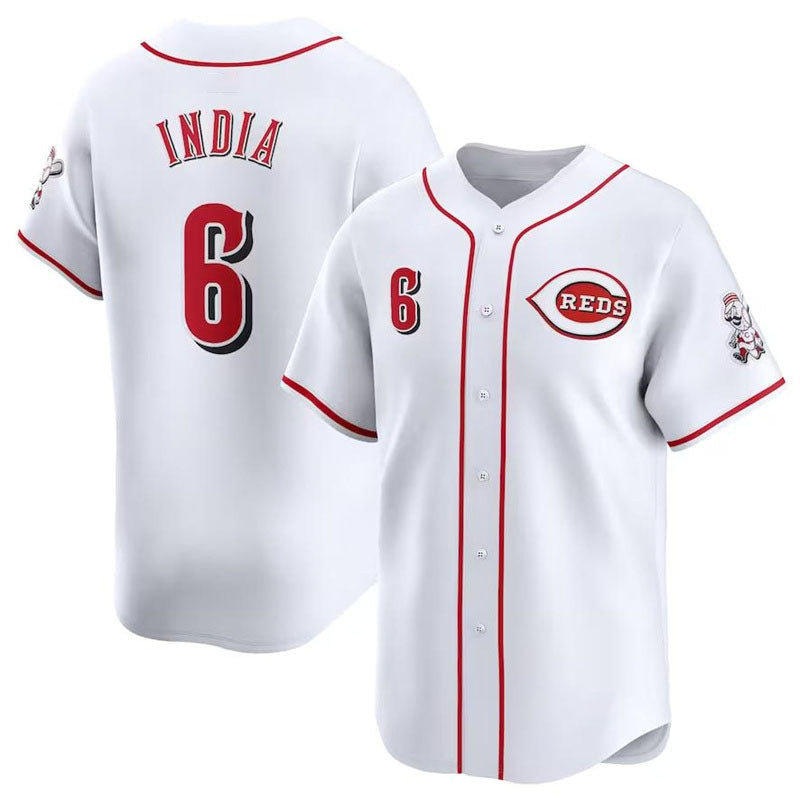 Jonathan India #6 Cincinnati Reds Home Cooperstown Player Jerse Limited Jersey - White