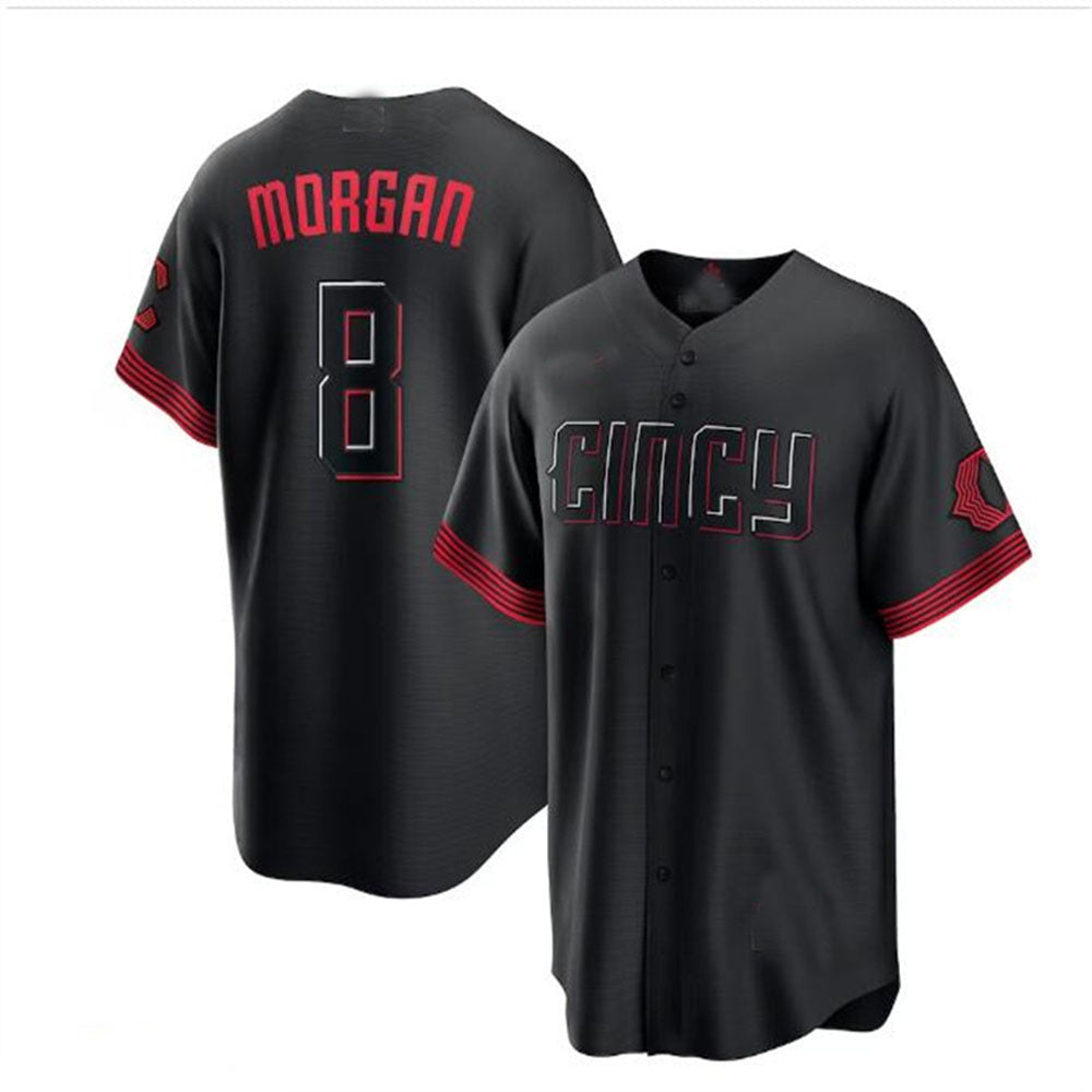 Joe Morgan #8 Cincinnati Reds 2023 City Connect Ba Limited Player Jersey - Black