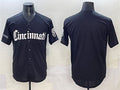 Queen City #44 Cincinnati Reds Blank 'Gothic Edition' Vapor Premier Limited St Jersey - Black