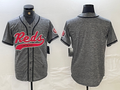 Cincinnati Reds Blank Gridiron Limited Cool Base Baseball Jersey - Grey