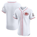 Cincinnati Reds Home Elite Patch Baseball Jerseys Jersey - White