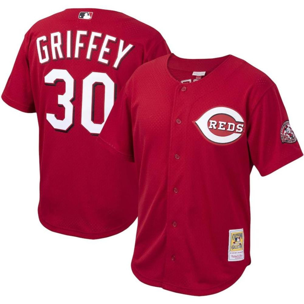 Ken Griffey Jr Cincinnati Reds Throwback Mesh Limited Jersey - Red