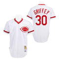 Ken Griffey Jr Cincinnati Reds 1975 Throwback Pullover Limited Jersey - White