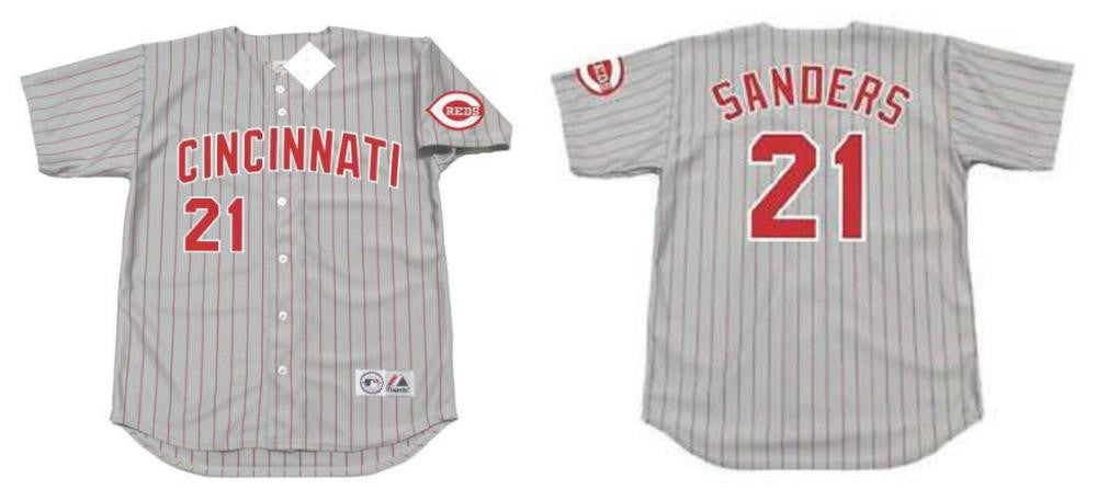 Reggie Sanders #21 Cincinnati Reds Limited Throwback Jersey - Gray