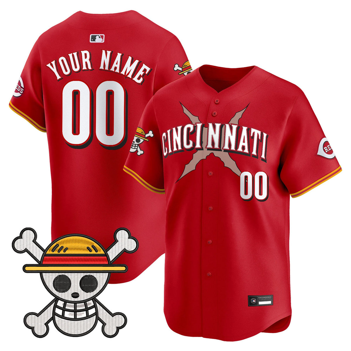 Cincinnati Reds X One Piece Vapor Premier Limited Custom Jersey