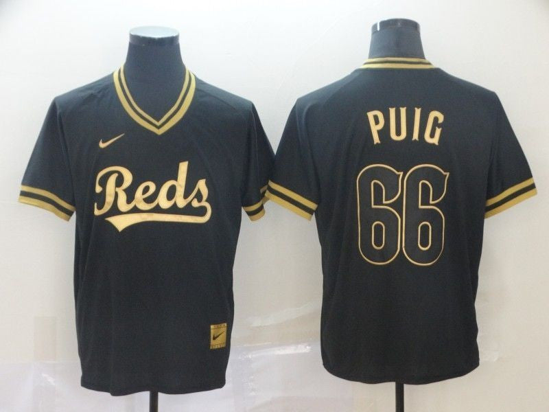 Cincinnati Reds #66 2020 Yasiel Puig Limited Jersey - Black