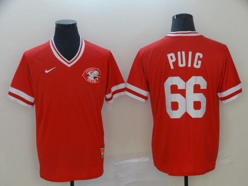 Cincinnati Reds #66 2020 Yasiel Puig Limited Jersey - Red Orange