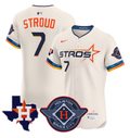 Cj Stroud #7 Houston Astros 2025 City Connect Texas Patch Premier Elite Jersey
