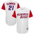 Puerto Rico #21 Clemente Movie Limited Baseball Jersey - Grey