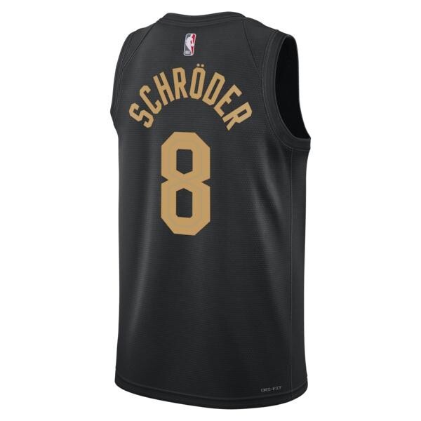 Cleveland Cavaliers Jordan Brand Statement Edition Swingman Jersey - Black - Dennis Schröder - Unisex
