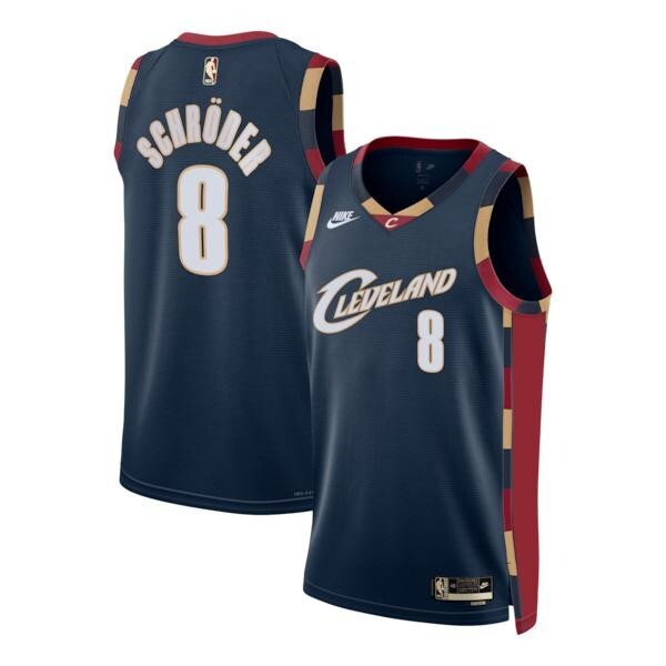 Cleveland Cavaliers Nike Classic Edition Swingman Jersey - Navy - Dennis Schröder - Unisex
