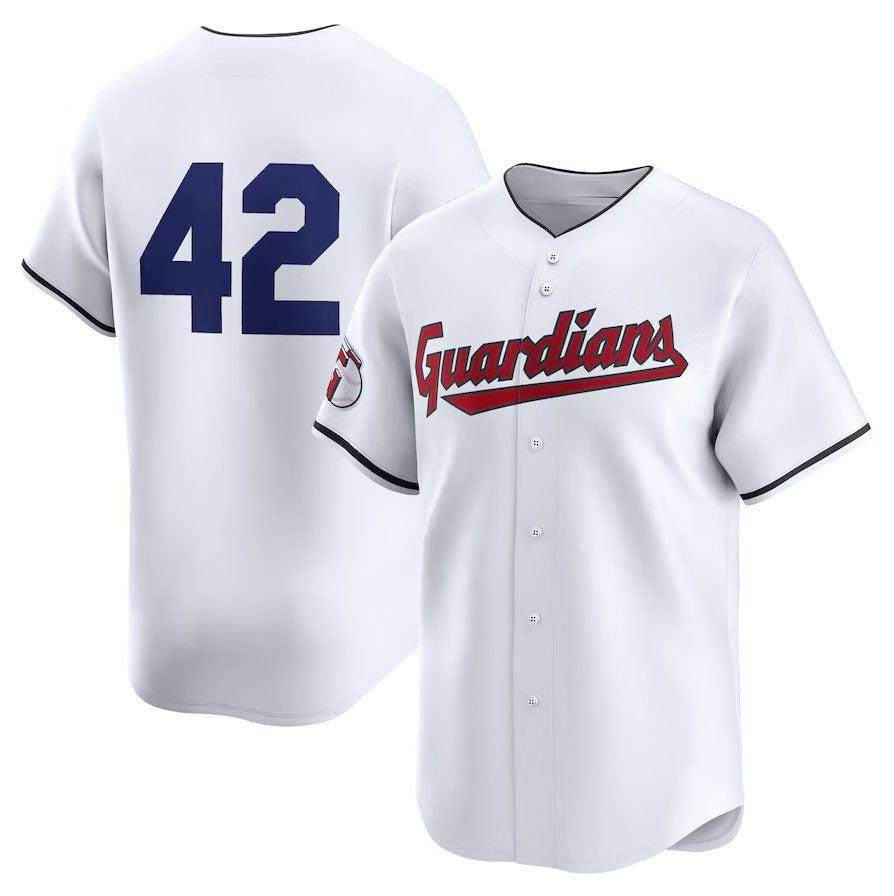 Jackie Robinson #42 Cleveland Guardians 2024 Day Home Stit Limited Jersey - White