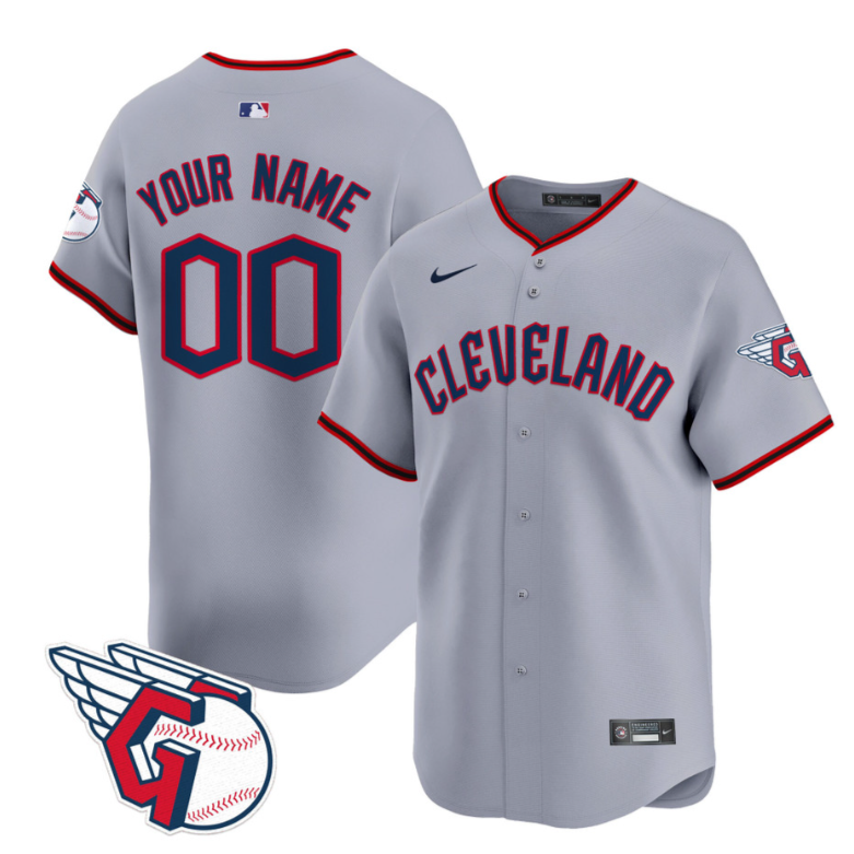 Cleveland Guardians 2025 Road Limited Custom Jersey - Gray