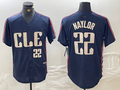 Josh Naylor #22 Cleveland Guardians 2024 Number City Connect Limited Jersey - Navy
