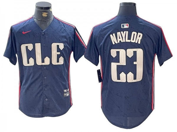 Bo Naylor #23 Cleveland Guardians 2024 City Connect Limited Jersey - Navy