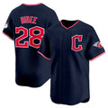 Tanner Bibee #28 Cleveland Guardians 2025 Alternate Limited Baseba Jersey - Navy