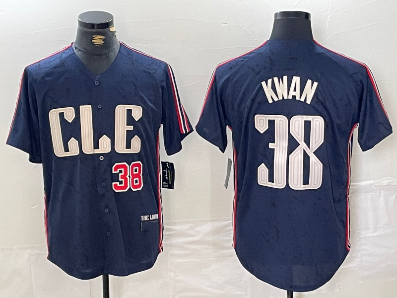 Steven Kwan #38 Cleveland Guardians 2024 Number City Connect Limited Jersey - Navy