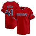 Carlos Santana #41 Cleveland Guardians Alternate Limited Baseball J Jersey - Red