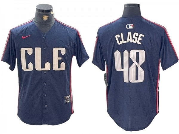 Emmanuel Clase #48 Cleveland Guardians 2024 City Connect Limited Jersey - Navy
