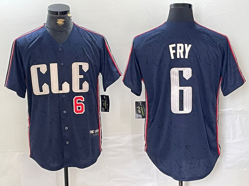 David Fry #6 Cleveland Guardians 2024 Number City Connect Limited Jersey - Navy